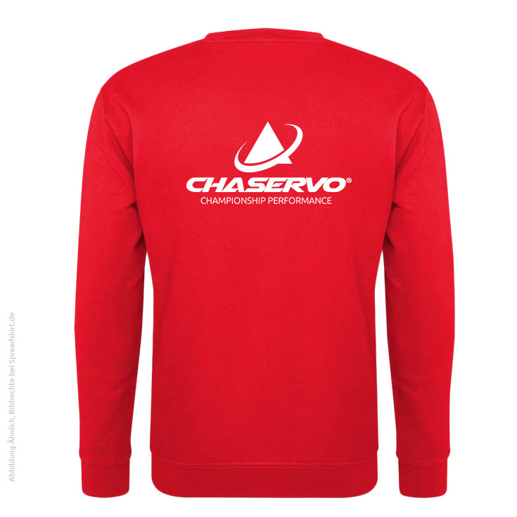CHASERVO Sweatshirt (rot) Rückseite